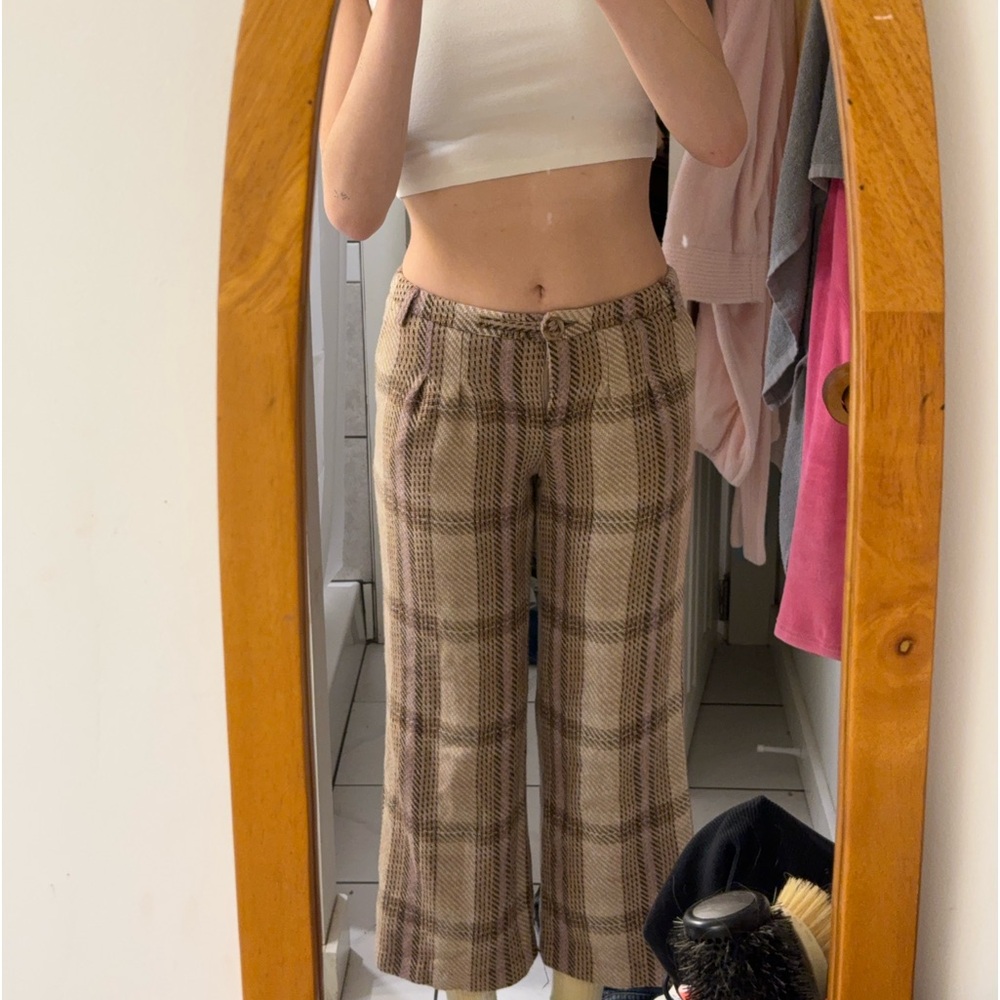 patterned dress pants